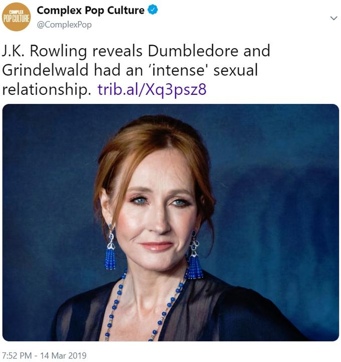 Pinkie reccomend Dumbledore gay jk rowling