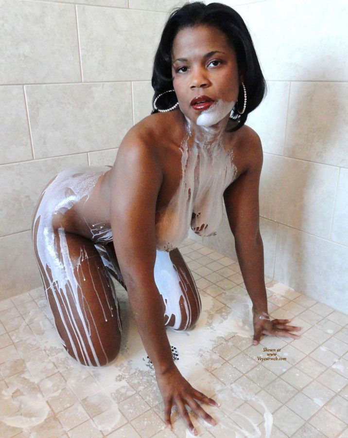 Sexy naked black women in the shower