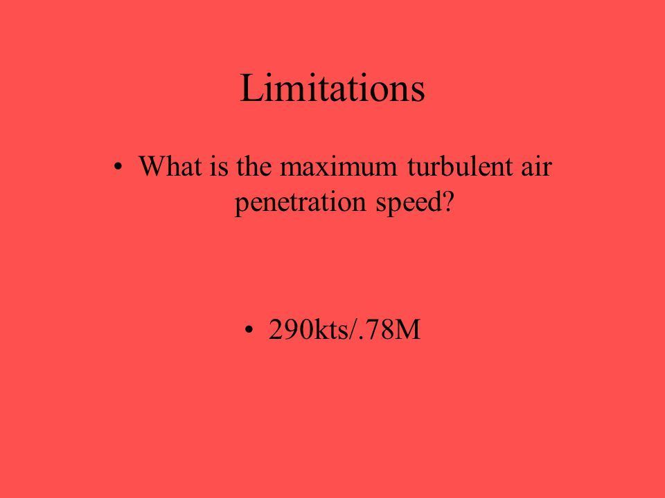 Turbulence penetration speed