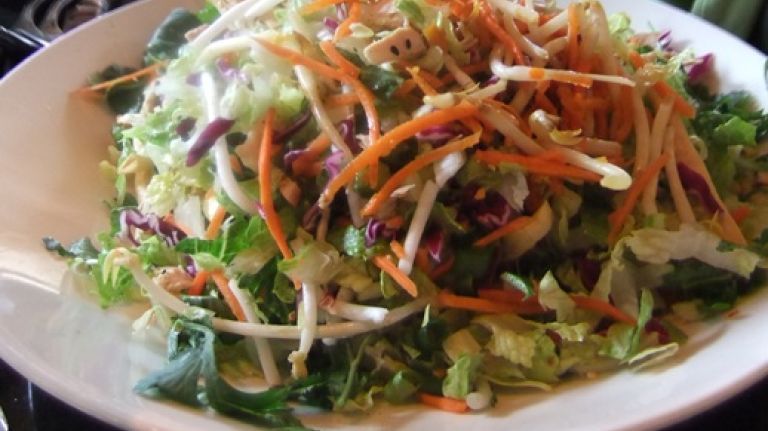 Bubbles reccomend Asian chicken salad with cabbage