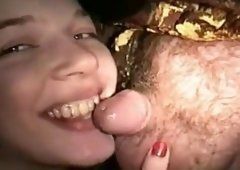 Hairy whore lick penis orgy