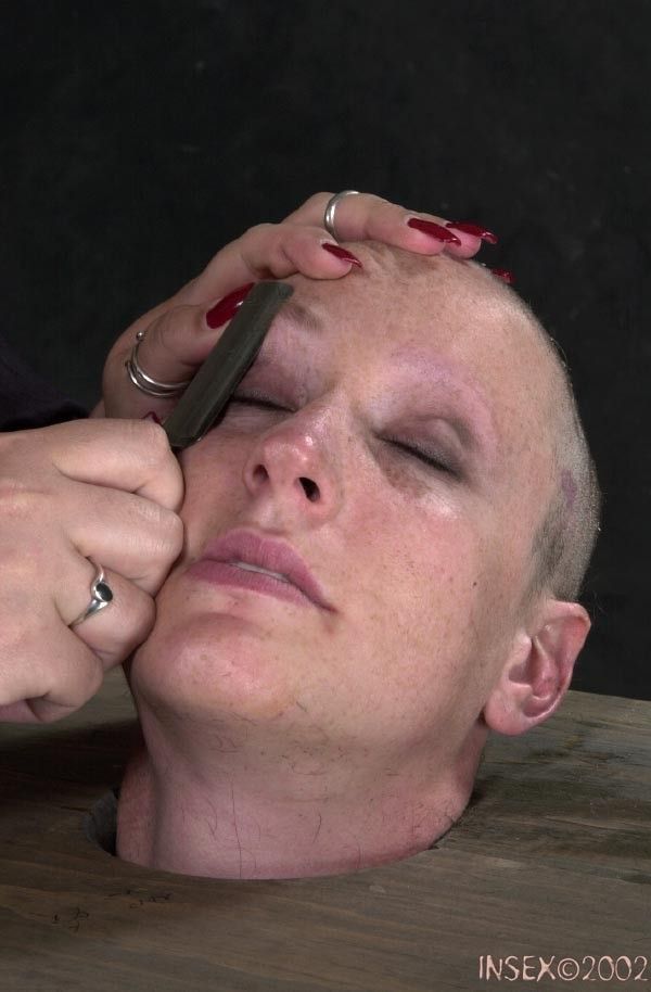 Bdsm slave head shaving punishment