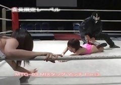 Japanese mixed wrestling fuck