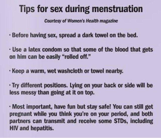 Having sex on period
