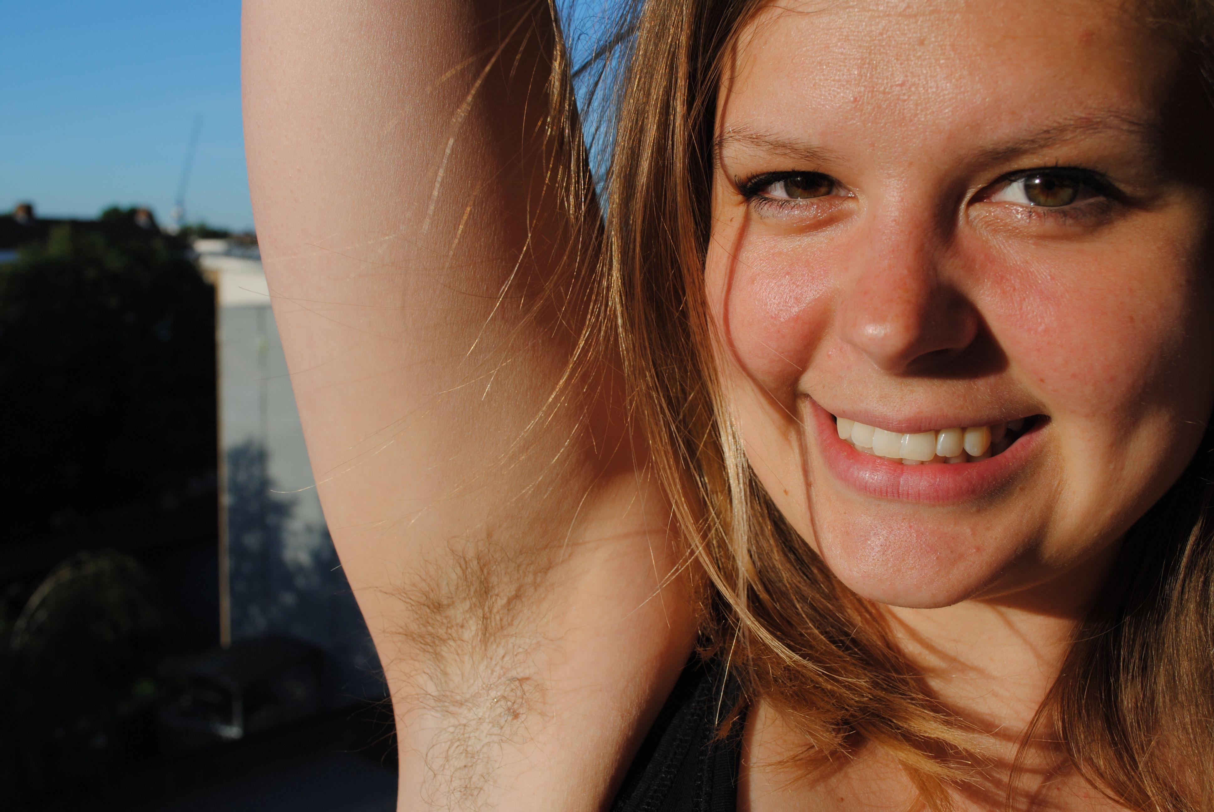 Shaved women armpits