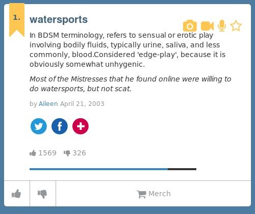 Epiphany reccomend Bdsm dictionary water sports