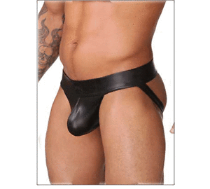 Leather fetish underwear men