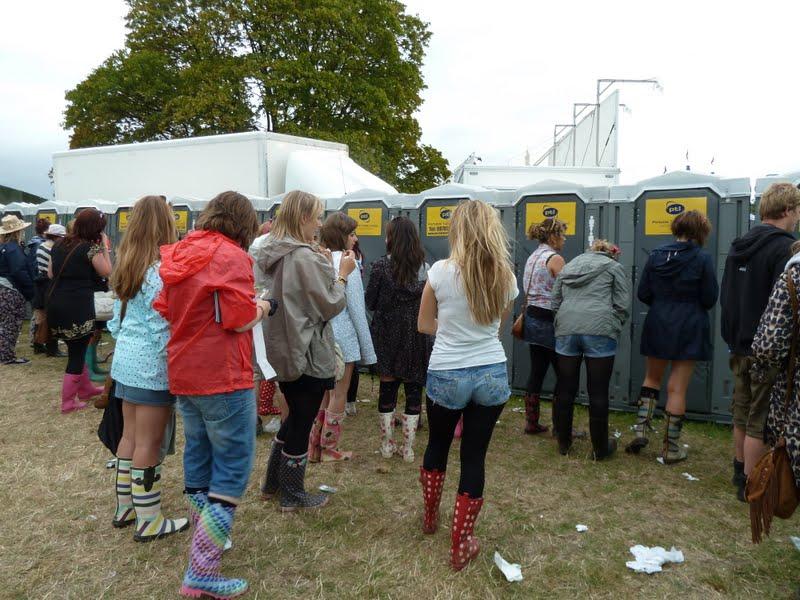 Girls peeing at festivals