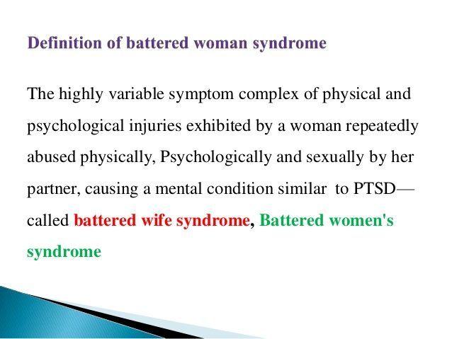 Snake reccomend Battered wife syndrome same sex