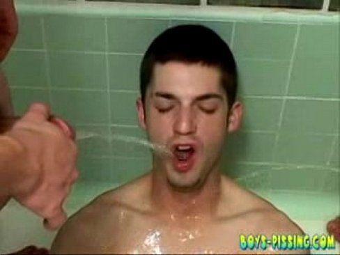 Pure piss and cum gay blowjob