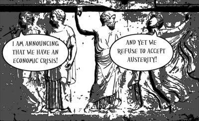 Comic strip on financial crisis