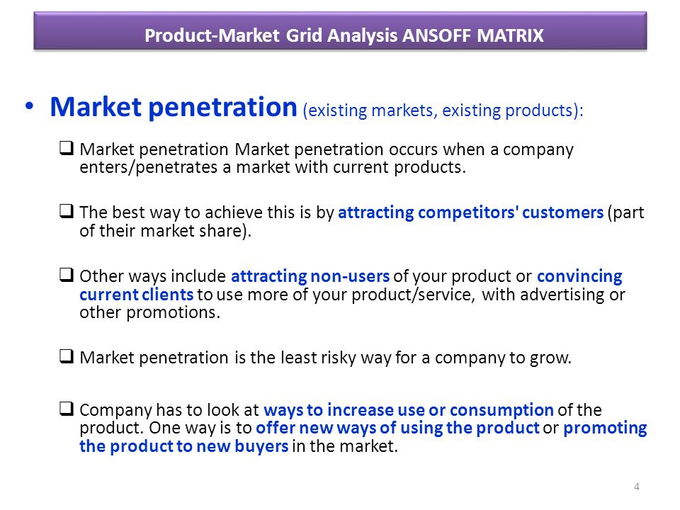 Market penetration means
