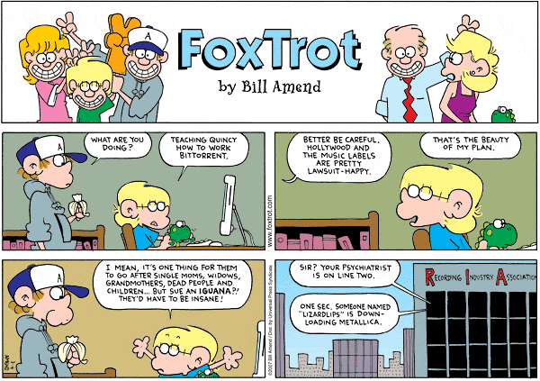 Comic fox strip trot