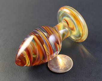 Copper swirl anal plug