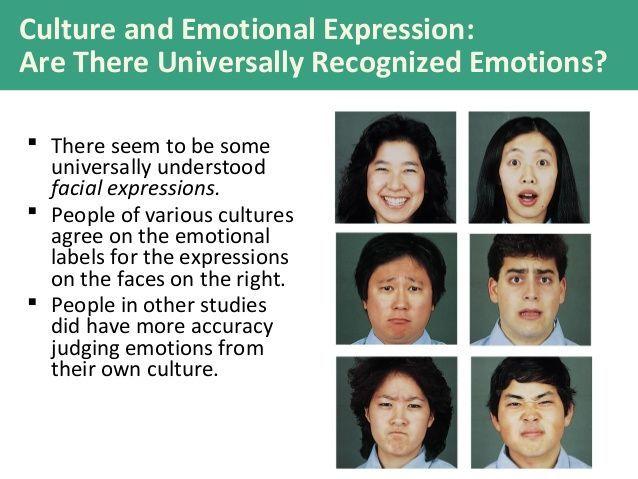 Facial expressiveness in cultures