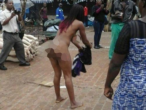 Female is stripped naked