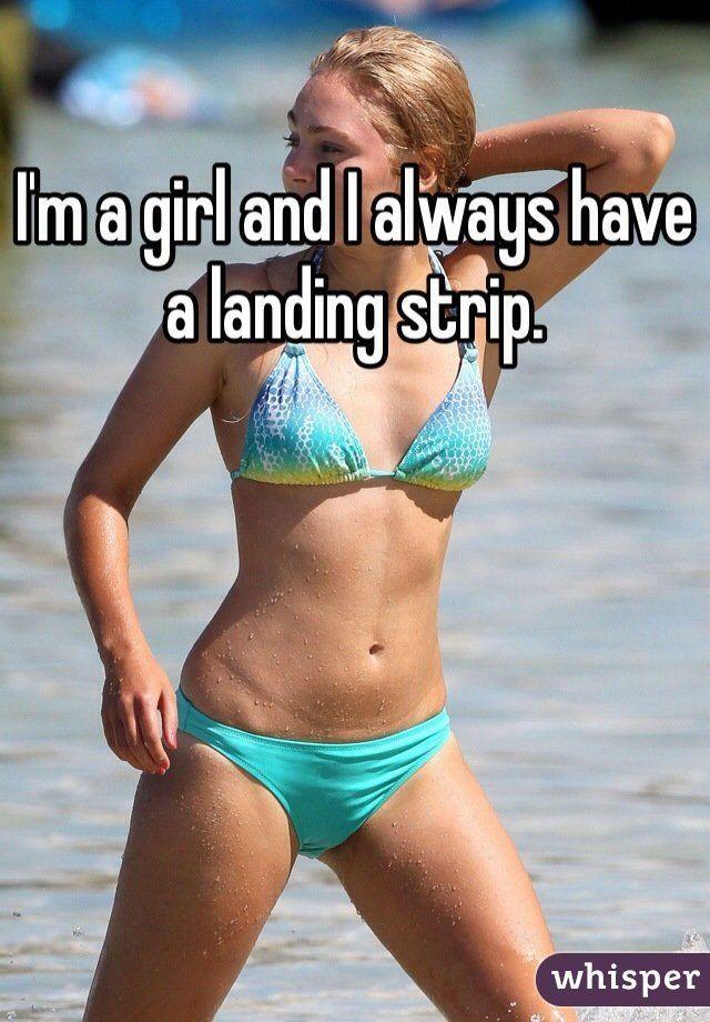 Girl with landing strip picture