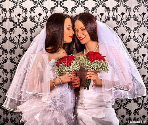 best of Lesbian wedding Kiss party video
