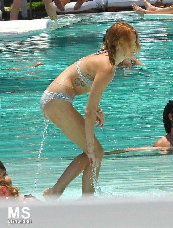 Reed reccomend Miley cyrus bikini pool