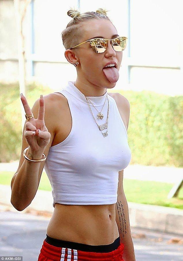 Miley cyrus boob shots