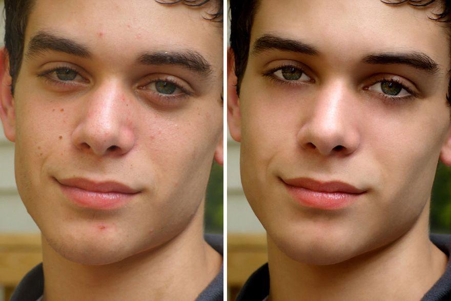 Photoshop facial retouch
