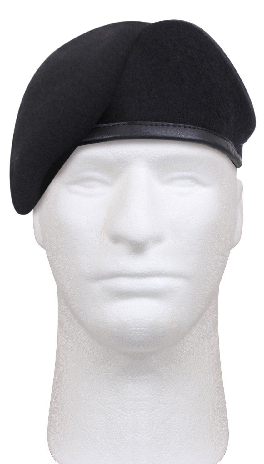 Preformed and shaved black beret