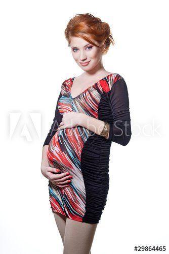 Pregnant redhead belly