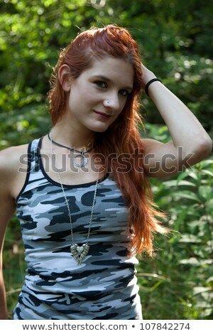 Redhead in camouflage